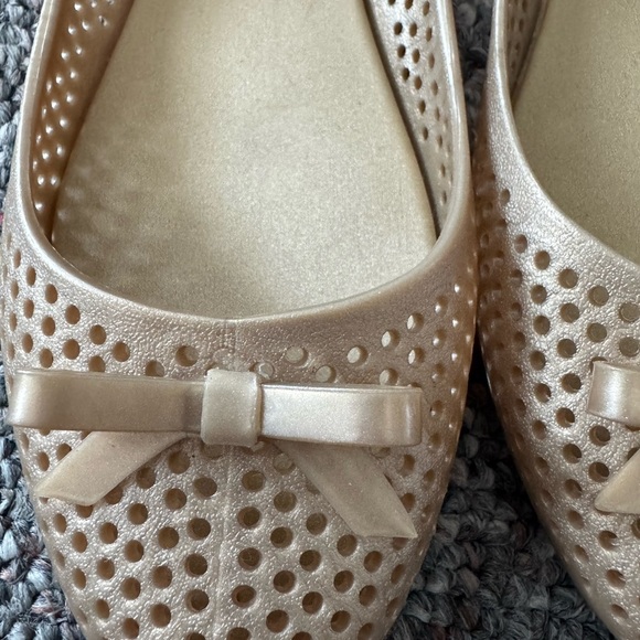 Melissa Beige Bow Flats - Picture 6 of 8